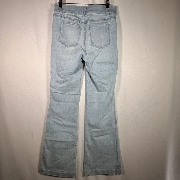Spanx Flare Jeans Womens Large Stretch Comfort Light Wash Pull On Shapewear Blue - Picture 2 of 6